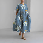 Robe Midi à Imprimé Floral Coupe Décontractée pour Femme | Idéale pour un Usage Quotidien et des Occasions Décontractées