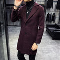 Manteau Long avec Fermeture Boutonnée pour Homme | Idéal pour L’Automne Et L’Hiver