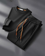 Ensemble Deux Pièces avec Haut Col Rond et Pantalon pour Homme | Idéal pour les Moments de Détente