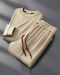Ensemble Deux Pièces avec Haut Col Rond et Pantalon pour Homme | Idéal pour les Moments de Détente