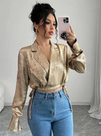 Blouse Portefeuille Avec Fermeture À Nouer Pour Femme | Idéale Pour Un Usage Quotidien