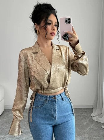 Blouse Portefeuille Avec Fermeture À Nouer Pour Femme | Idéale Pour Un Usage Quotidien