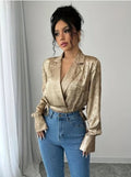 Blouse Portefeuille Avec Fermeture À Nouer Pour Femme | Idéale Pour Un Usage Quotidien